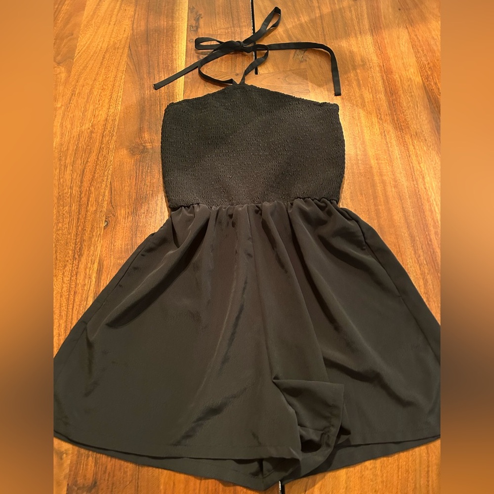 Lily Rose Black halter romper